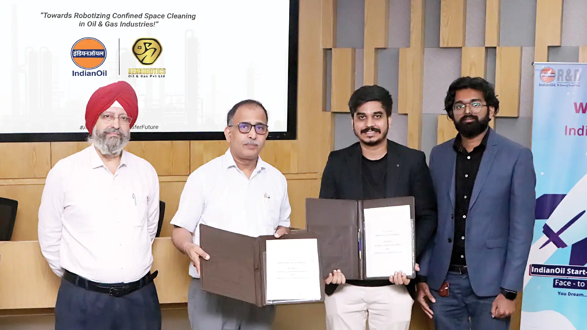 MOU signing between Draco and IndianOil representatives